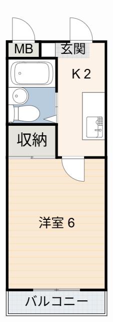 エクセル共和(1K/3階)の間取り写真