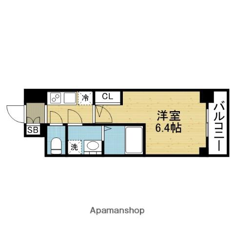 IW RESIDENCE大阪CREST TAPP(1K/5階)の間取り写真