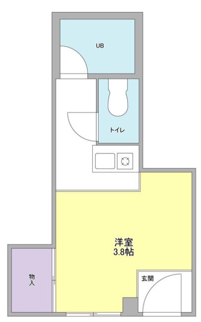 メゾンムラコシ1号館(ワンルーム/1階)の間取り写真