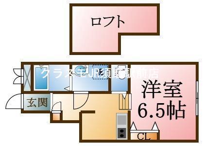 あんしん明神町(ワンルーム/1階)の間取り写真