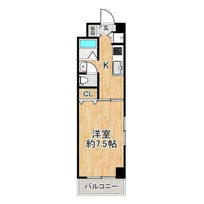 コスモリード蓮沼(1K/3階)の間取り写真