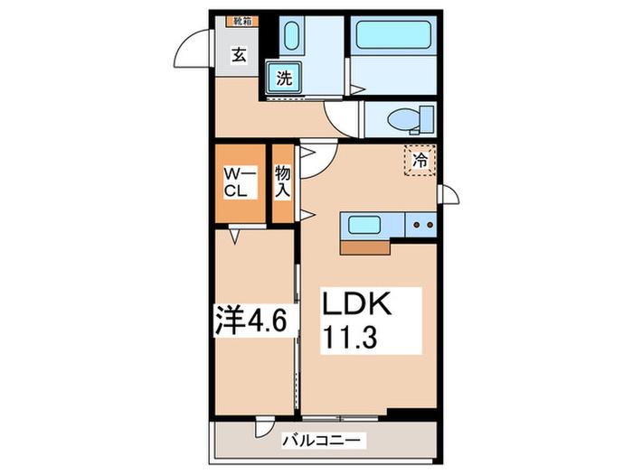 メゾン獅子ケ谷(1LDK/3階)の間取り写真