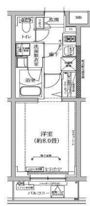 アイルグランデ川口(1K/5階)の間取り写真