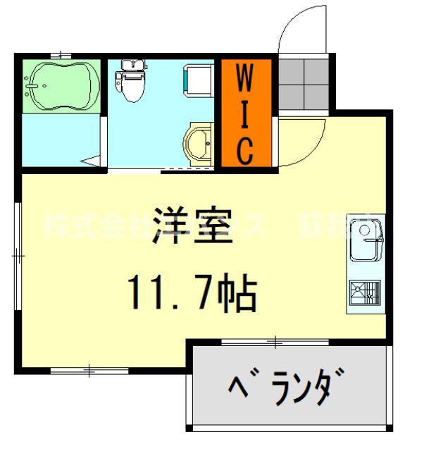 リエス千葉新宿(ワンルーム/8階)の間取り写真