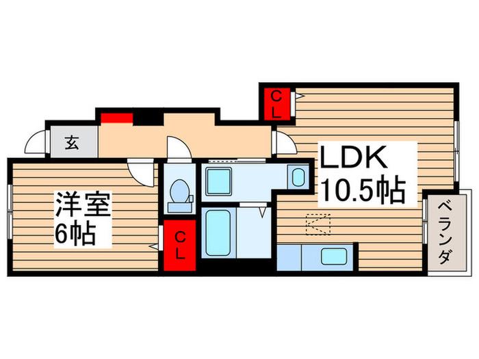 フェアリーコート(1LDK/1階)の間取り写真