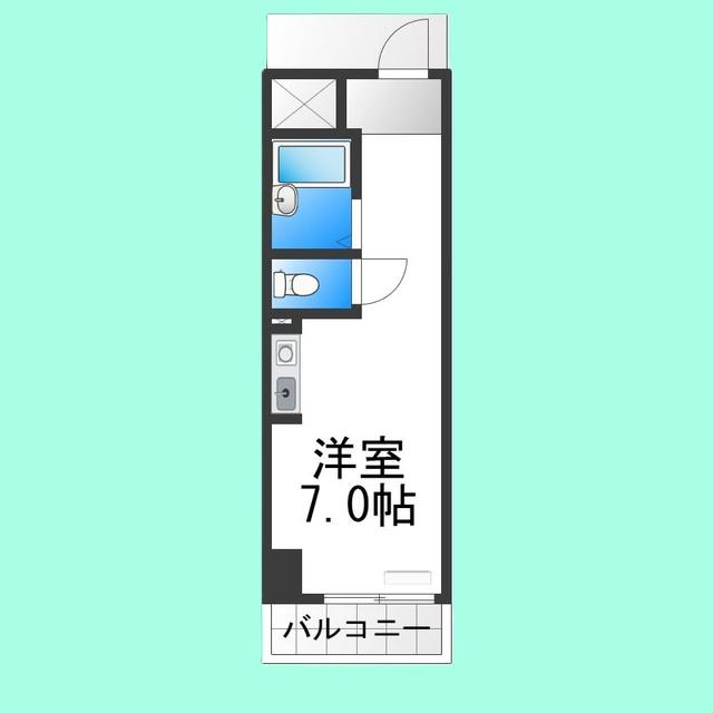 川口ハイツ(ワンルーム/9階)の間取り写真