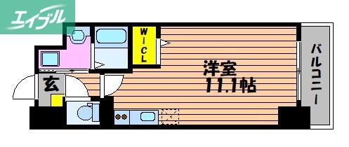 サーパスフォーシア大供(ワンルーム/4階)の間取り写真