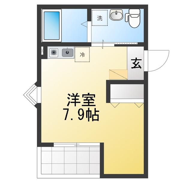 メゾンルミエール(ワンルーム/1階)の間取り写真