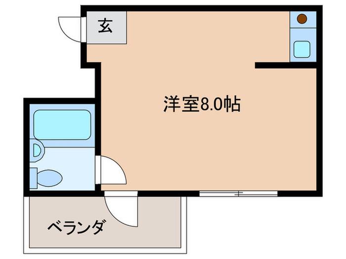 メゾンドゥレイナⅡ(ワンルーム/6階)の間取り写真