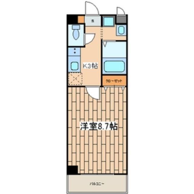 PRECIOUS(1K/2階)の間取り写真