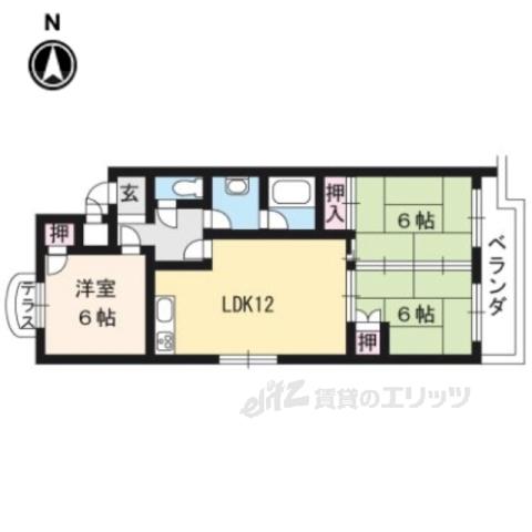 シベール桂泉(3LDK/5階)の間取り写真