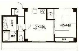 エムアイビル(1DK/3階)の間取り写真