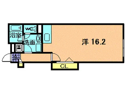 ブランカ万代(ワンルーム/4階)の間取り写真