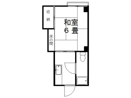 笹川荘(1K/1階)の間取り写真