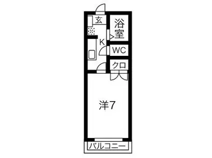 プレイス神田(1K/1階)の間取り写真