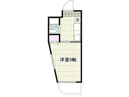 INOVE湘南松風(1K/3階)の間取り写真