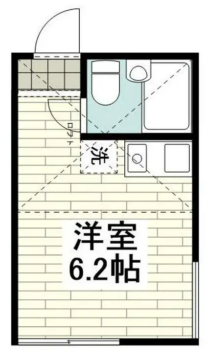 ユナイト衣笠レベッカの瞳 2階階 間取り