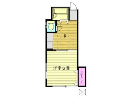 メゾンドユウ若宮(1K/1階)の間取り写真