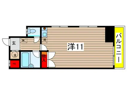 カーサニイミ(ワンルーム/2階)の間取り写真