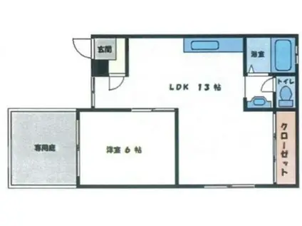 第2和田マンション(1LDK/1階)の間取り写真