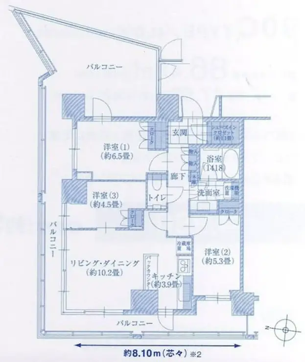 パークタワー東雲 6階階 間取り