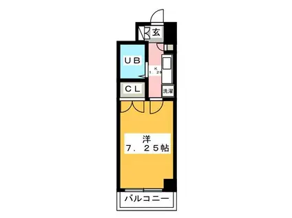 カーサ浦和(1K/5階)の間取り写真