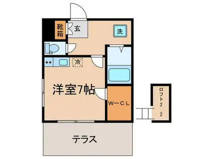 ソリチュ―ド矢向(ワンルーム/1階)の間取り写真