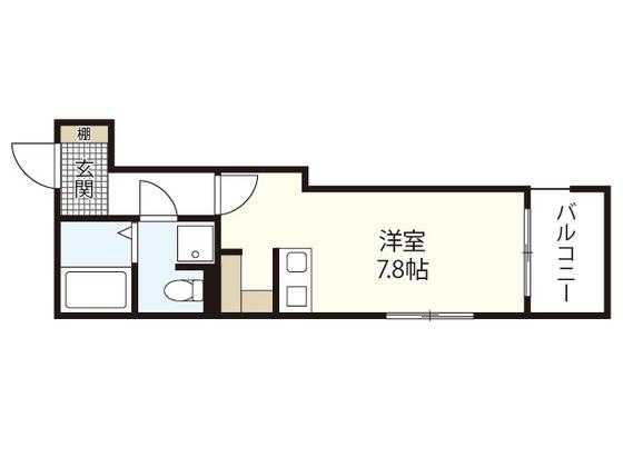 GRANPALACE高取(ワンルーム/3階)の間取り写真