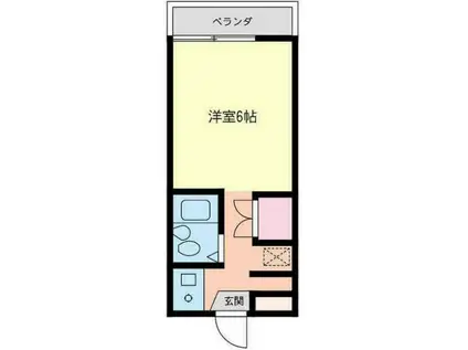 グリーンコーポ相武台(ワンルーム/1階)の間取り写真