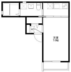 PIACERE UNO(1K/1階)の間取り写真