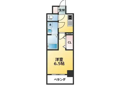 S-RESIDENCE新大阪RISH(1K/8階)の間取り写真