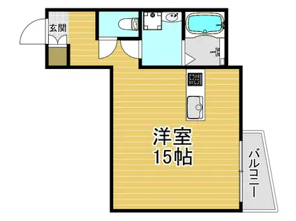 KOUMASTER NISHIKUJO(ワンルーム/2階)の間取り写真