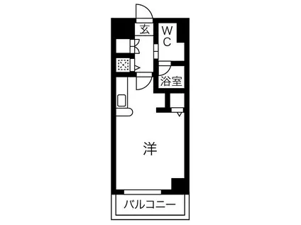 IZUMI(ワンルーム/8階)の間取り写真
