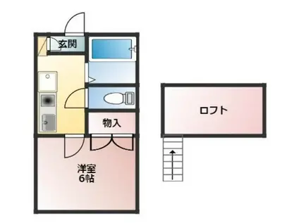戸崎ハイツA(1K/1階)の間取り写真