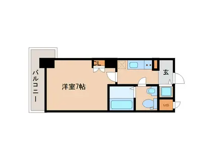 エス・キュート尼崎2(1K/9階)の間取り写真