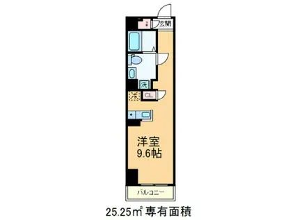 ハーモニーグラシア駒込(ワンルーム/2階)の間取り写真