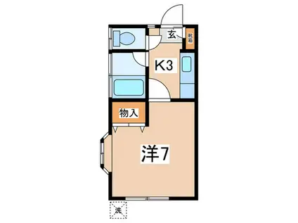 町田ハウス(1K/1階)の間取り写真