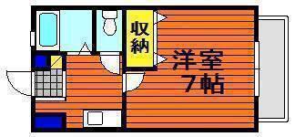 リビエール倉敷A棟(1K/1階)の間取り写真