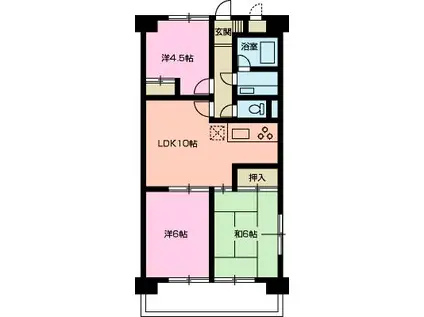 リベルテ21(3LDK/3階)の間取り写真