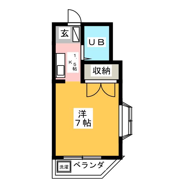 甲ノ原セントジュエル(ワンルーム/3階)の間取り写真