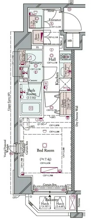 コンシェリア品川 BAYSIDE COURT 4階階 間取り