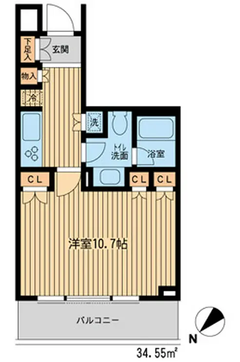 エイチエフ新横浜レジデンス 3階階 間取り