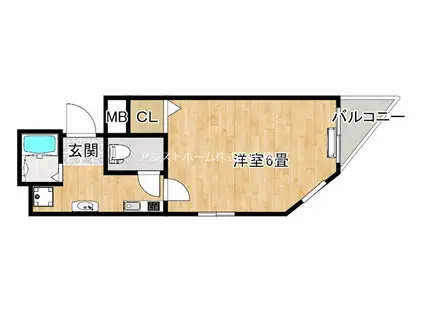 フレ大小路(1K/5階)の間取り写真