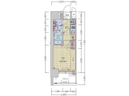 プレサンス岐阜ゼクシス(1K/12階)の間取り写真