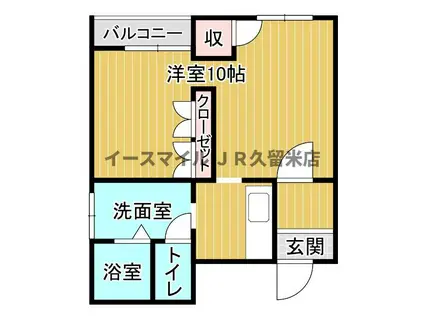 リトリトコート(1DK/3階)の間取り写真