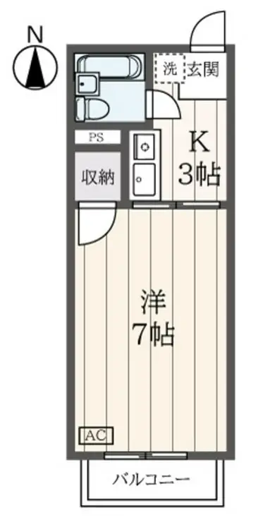 コーポドリームキャッスル 2階階 間取り