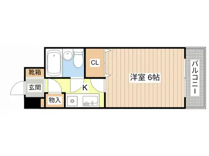 フェルティーシャトー滋賀水口(1K/4階)の間取り写真