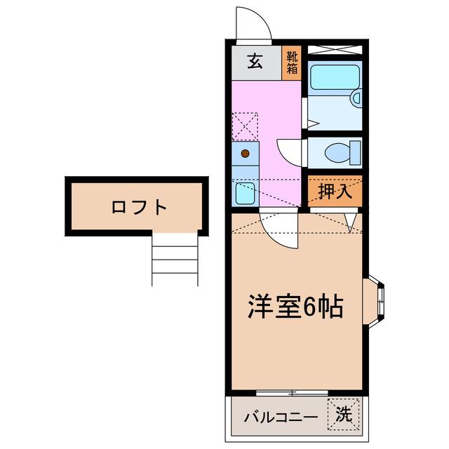 アーバニア南ヶ丘(1K/1階)の間取り写真