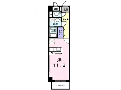 エム・ジー・アヴェニュー(ワンルーム/3階)の間取り写真