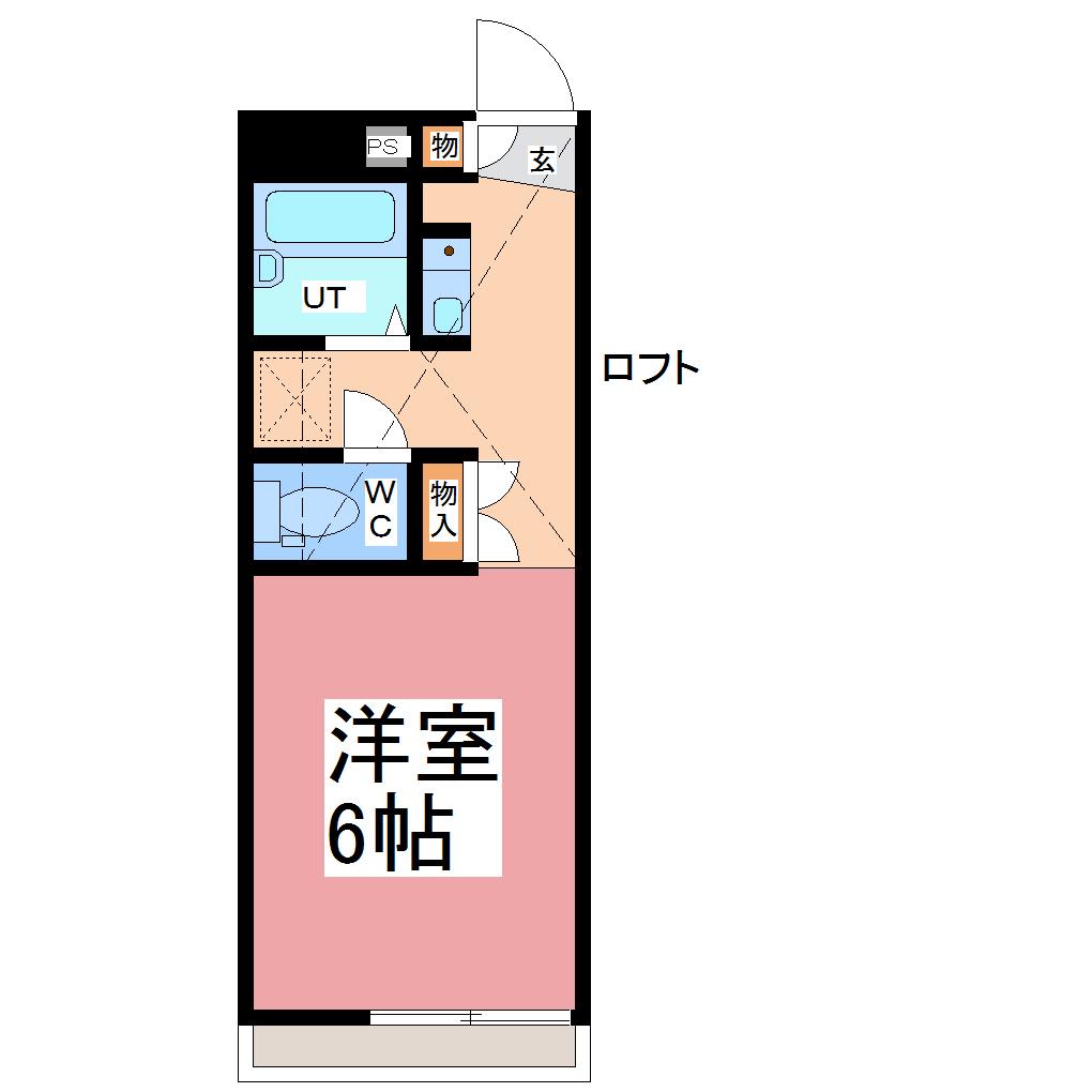 エタニティ(ワンルーム/1階)の間取り写真